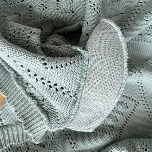 Vintage knit eyelet cardigan - Picture 6 of 8